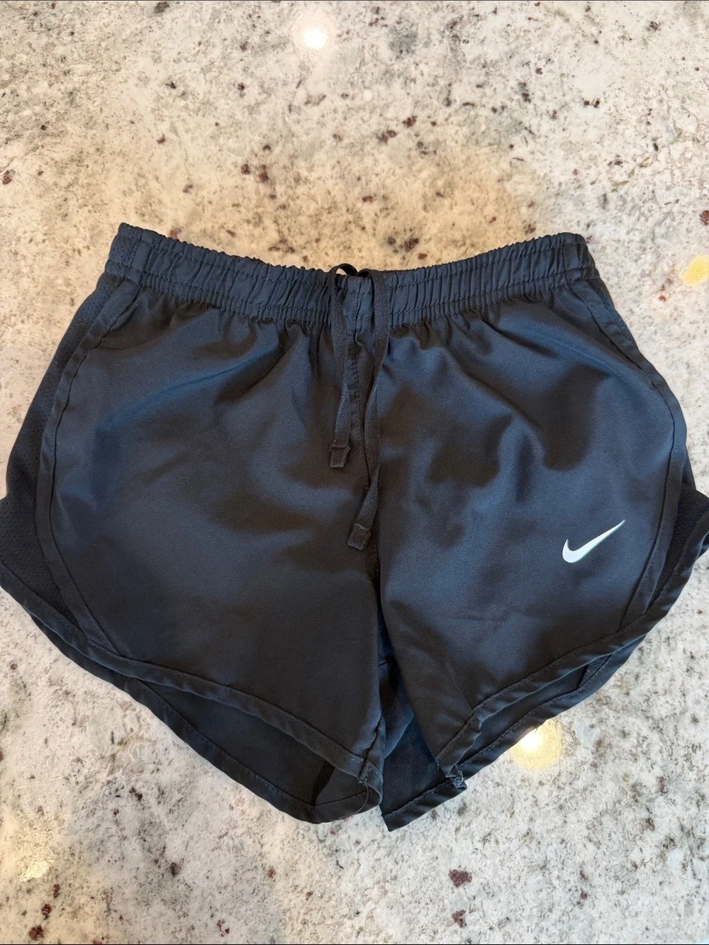 Nike Girls Black Athletic Lined Running Shorts